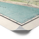 Poster Carte de San Francisco par Chevalier (1912) (Coin)