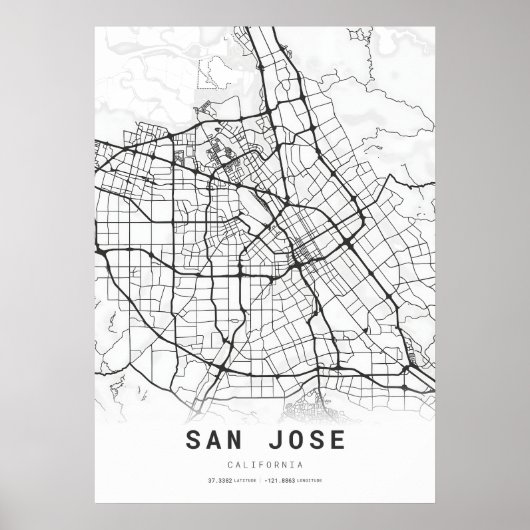 Poster Carte de San Jose (Devant)