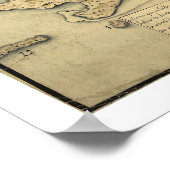 Poster Carte de San Juan, Porto Rico 1785 (Coin)