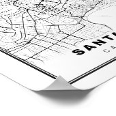 Poster Carte de Santa Cruz (Coin)