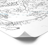 Poster Carte de Sarajevo (Coin)