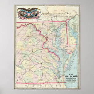 Poster Carte de Seat de guerre