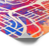 Poster Carte de Seattle Washington Street City (Coin)