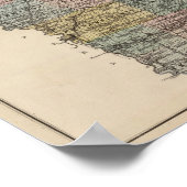 Poster Carte de section de l'Iowa (Coin)