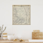 Poster Carte de section du comté de T20S R29E Tulare (Cuisine)