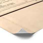 Poster Carte de section du territoire du Dakota (Coin)