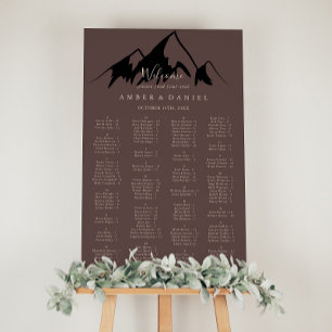 Poster Carte de siège alphabétique Clear Mountain Country