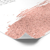 Poster Carte de siège Bat mitzvah rose Gold (Coin)