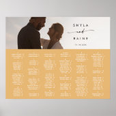 Poster Carte de siège Boho Chic Jaune Marigold (Devant)