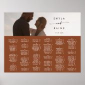 Poster Carte de siège Boho Chic Terracotta (Devant)