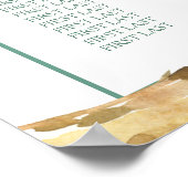 Poster Carte de siège de la fête d'anniversaire du Baby s (Coin)