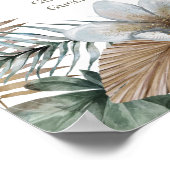 Poster Carte de siège de la Jungle tropicale | Elégante d (Coin)