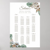 Poster Carte de siège de la Jungle tropicale | Elégante d (Devant)