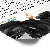 Poster Carte de siège de la princesse noire Quinceañera 1 (Coin)