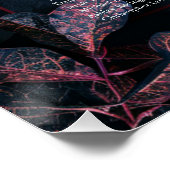 Poster Carte de siège de mariage enchantée de minuit (Coin)