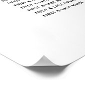 Poster Carte de siège de Mariage initial simple en or (Coin)