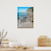 Poster Carte de siège de mariage Rocky Beach (Cuisine)