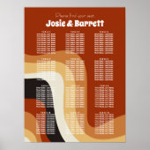 Poster Carte de siège de Mariage Super Retro les années 7 (Devant)