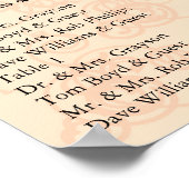 Poster Carte de siège de réception Corail (Coin)