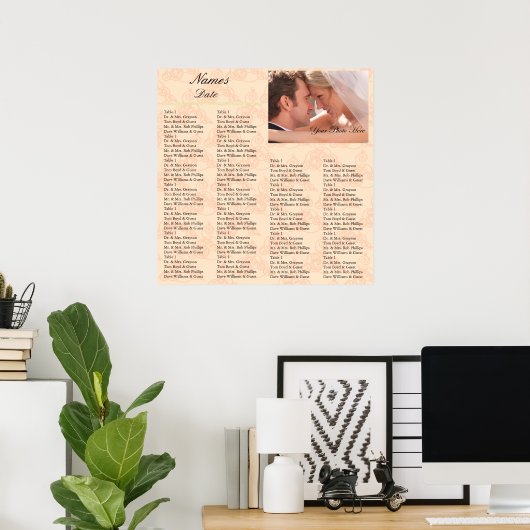 Poster Carte de siège de réception Corail (Bureau à domicile)