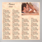 Poster Carte de siège de réception Corail (Devant)