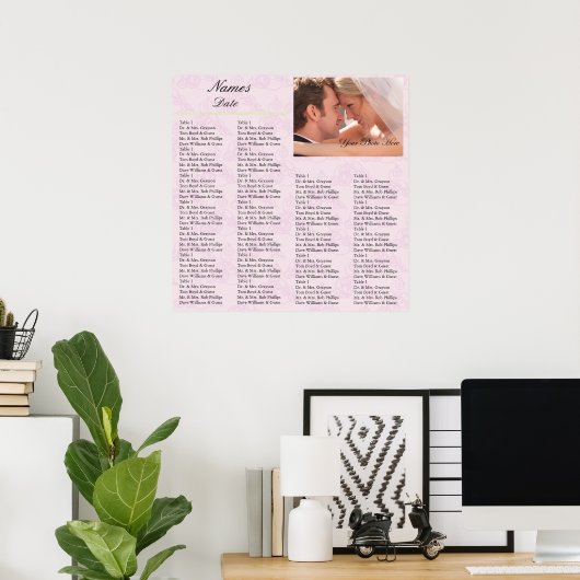 Poster Carte de siège de réception Lilac (Bureau à domicile)