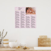 Poster Carte de siège de réception Lilac (Cuisine)