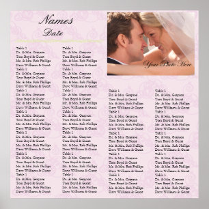 Poster Carte de siège de réception Lilac