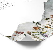 Poster Carte de siège du Fleur sauvage HEIDI Boho Mountai (Coin)