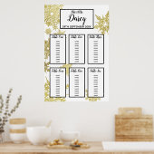 Poster Carte de siège du flocon d'or (Cuisine)