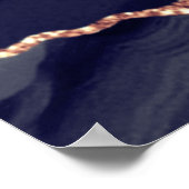 Poster Carte de siège du Mariage d'âge or Rose bleu de la (Coin)