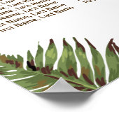 Poster Carte de siège du Mariage d'ananas Feuille tropica (Coin)