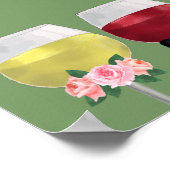 Poster Carte de siège du Mariage de vin Boho Couple vinta (Coin)