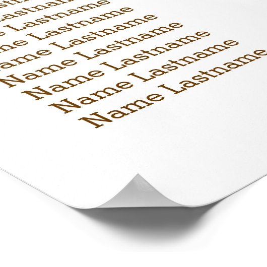 Poster Carte de siège du Mariage Peacock Or (Coin)