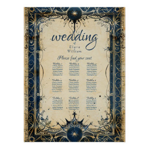 Poster Carte de siège du Mariage royal de la Norvège