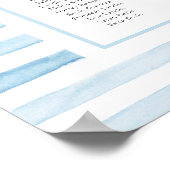 Poster Carte de siège en bande bleue de l'ours marin (Coin)