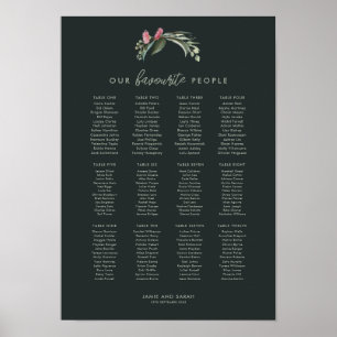 Poster Carte de siège en fleurs de gomme autochtone austr