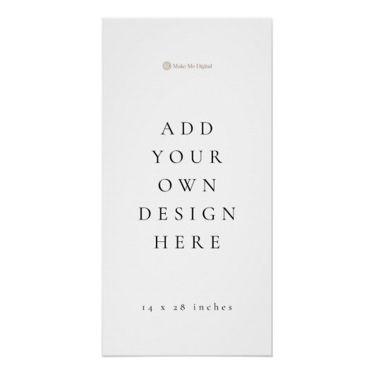 Poster Carte de siège longue de 14 x 28 pouces (finition (Devant)