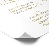 Poster Carte de siège Mariage alphabétique en or blanc (Coin)