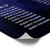 Poster Carte de siège Mariage Blue Mountains (Coin)