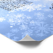 Poster Carte de siège mariage Blue Winter Wonderland (Coin)