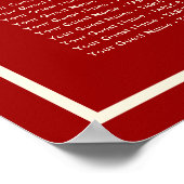 Poster Carte de siège Mariage chinois Red Double Happines (Coin)