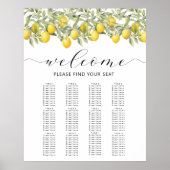 Poster Carte de siège Mariage Citrus Citrus Méditerranéen (Devant)