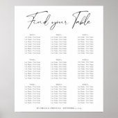 Poster Carte de siège Mariage de calligraphie minimale mo (Devant)