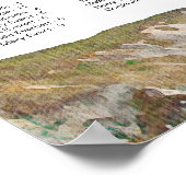 Poster Carte de siège Mariage de la ligne Skyline BIG SUR (Coin)