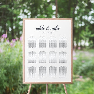 Poster Carte de siège Mariage de la Marine et de la Calli