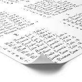 Poster Carte de siège Mariage de lavande dorée et violett (Coin)