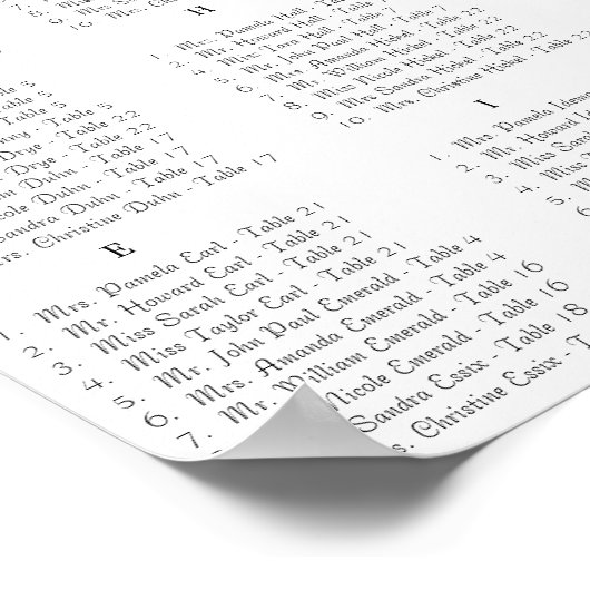 Poster Carte de siège Mariage de lavande dorée et violett (Coin)