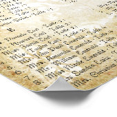 Poster Carte de siège Mariage de lavande dorée et violett (Coin)