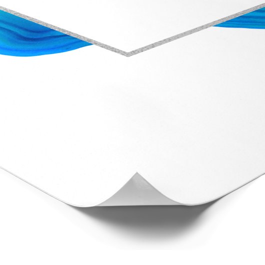 Poster Carte de siège Mariage de l'île Ethereal Wave Beac (Coin)